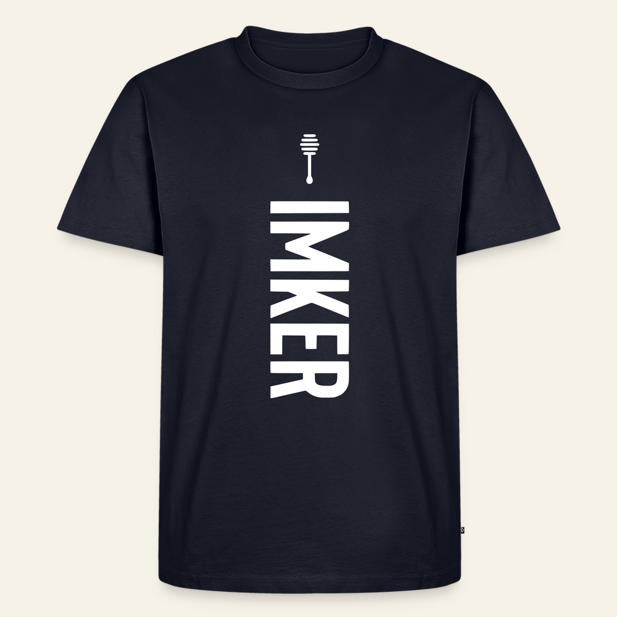 IMKER Honig Charlie T-Shirt in Dunkelblau – Vorderseite
