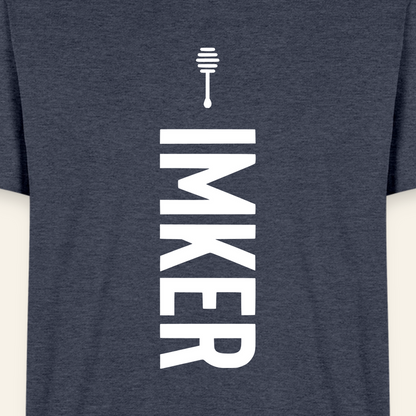IMKER Honig Charlie T-Shirt in Jeansblau – Druck im Detail