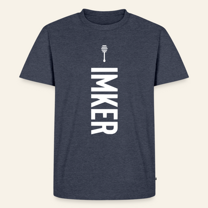 IMKER Honig Charlie T-Shirt in Jeansblau – Vorderseite
