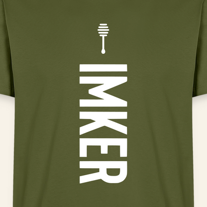 IMKER Honig Charlie T-Shirt in Khaki – Druck im Detail