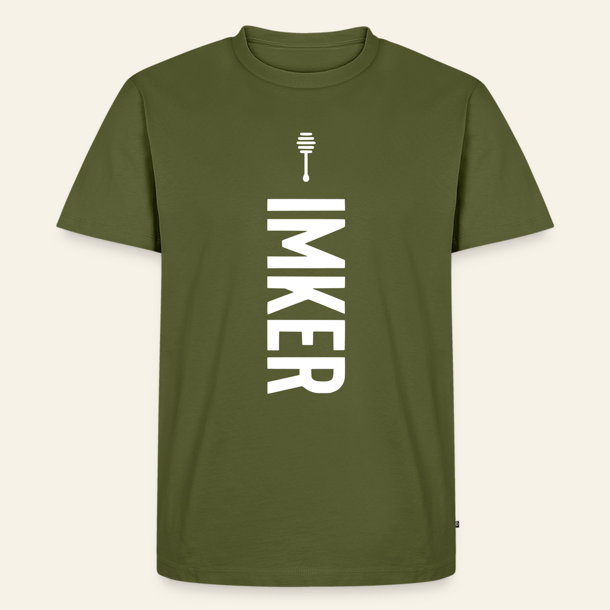 IMKER Honig Charlie T-Shirt in Khaki – Vorderseite