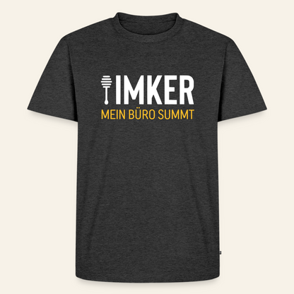 IMKER Honig Büro T-Shirt in Anthrazit – Vorderseite