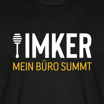 IMKER Honig Büro T-Shirt in Schwarz – Druck im Detail