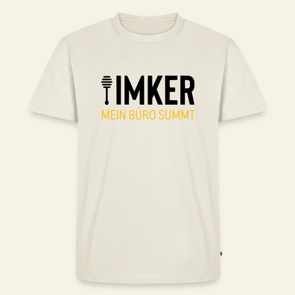 IMKER Honig Büro T-Shirt in Naturweiß – Vorderseite