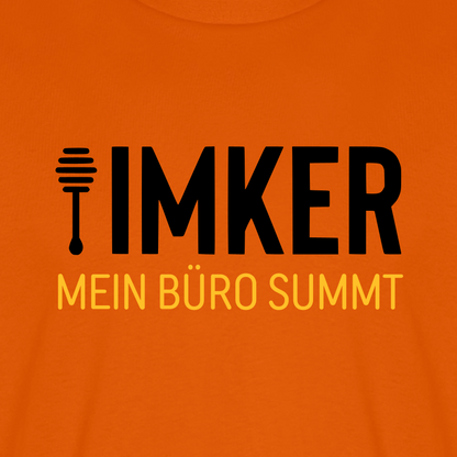 IMKER Honig Büro T-Shirt in Orange – Druck im Detail