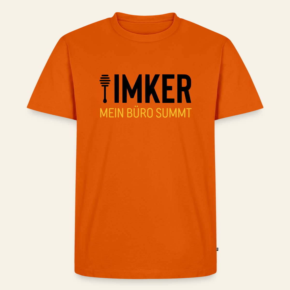IMKER Honig Büro T-Shirt in Orange – Vorderseite