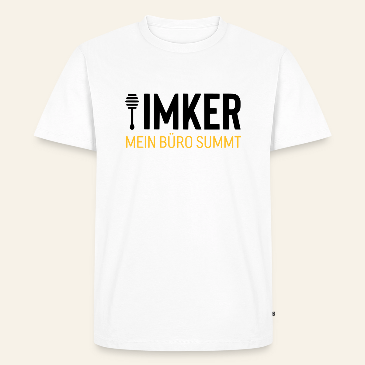 IMKER Honig Büro T-Shirt in Weiß – Vorderseite