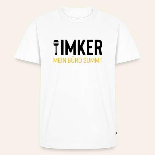 IMKER Honig Büro T-Shirt in Weiß – Vorderseite