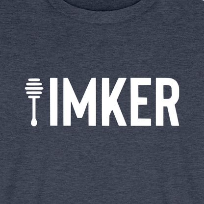IMKER Honig Prime T-Shirt in Jeansblau – Druck im Detail