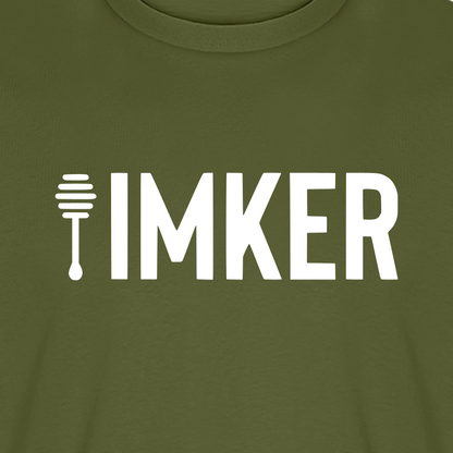IMKER Honig Prime T-Shirt in Khaki – Druck im Detail