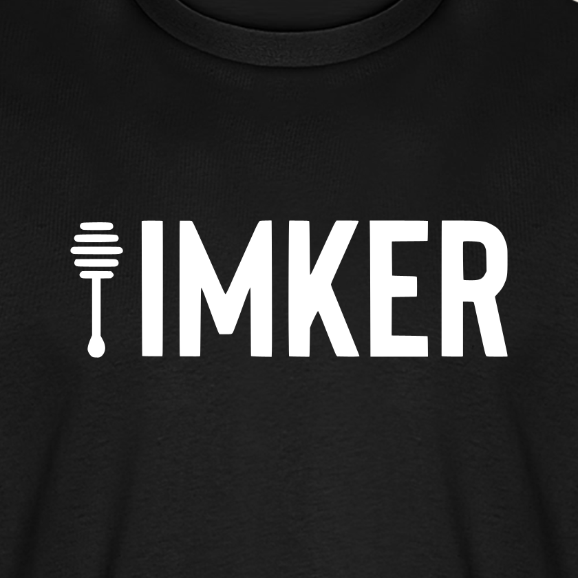 IMKER Honig Prime T-Shirt in Schwarz – Druck im Detail