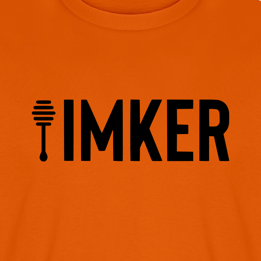 IMKER Honig Prime T-Shirt in Orange – Druck im Detail