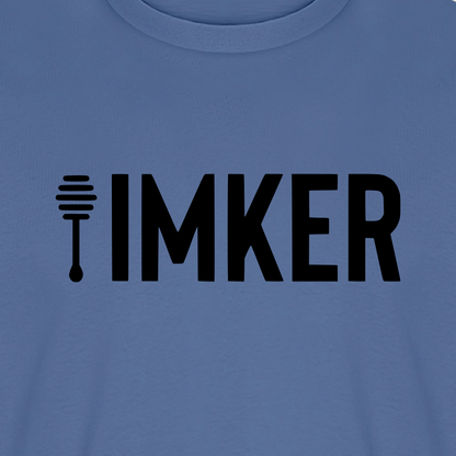 IMKER Honig Prime T-Shirt in Steinblau – Druck im Detail