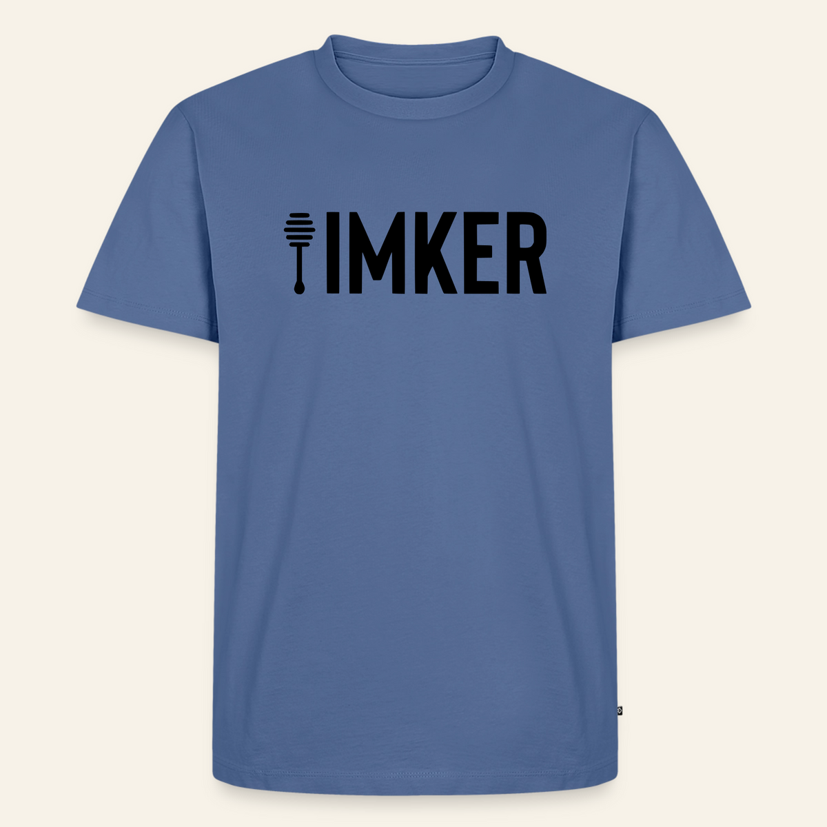 IMKER Honig Prime T-Shirt in Steinblau – Vorderseite