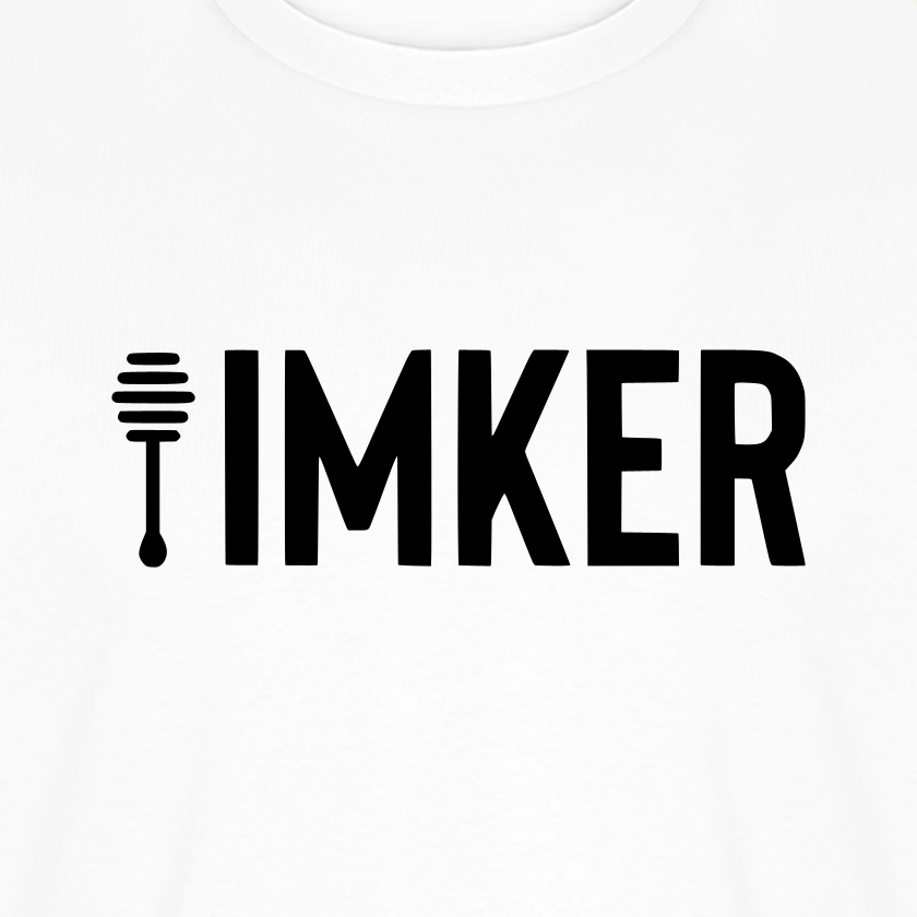 IMKER Honig Prime T-Shirt in Weiß – Druck im Detail