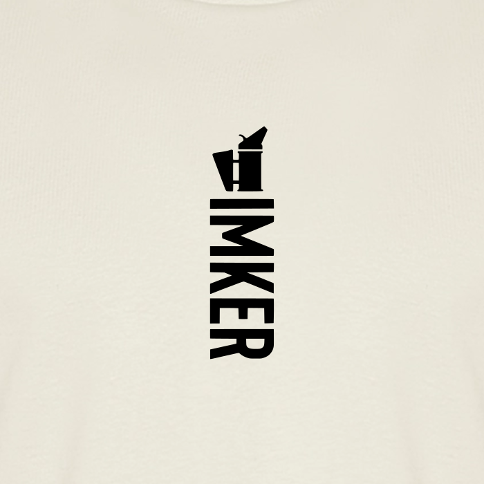 IMKER Smoker Alpha T-Shirt in Naturweiß – Druck im Detail