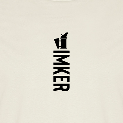 IMKER Smoker Alpha T-Shirt in Naturweiß – Druck im Detail
