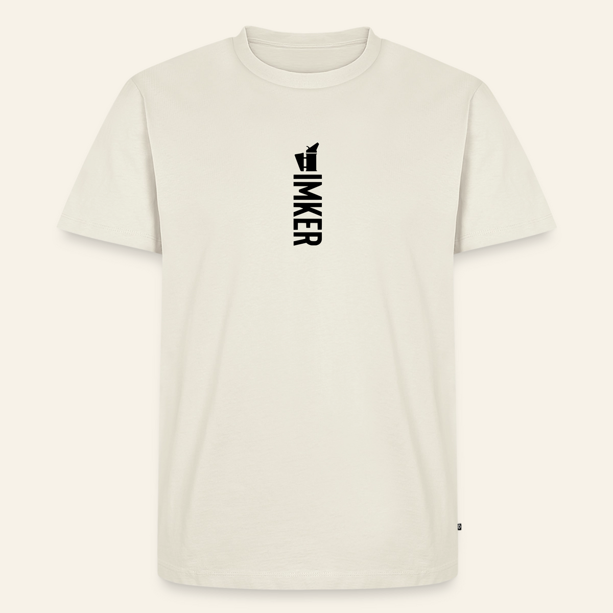 IMKER Smoker Alpha T-Shirt in Naturweiß – Vorderseite