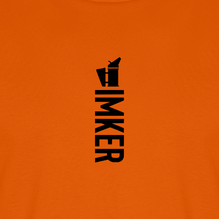 IMKER Smoker Alpha T-Shirt in Orange – Druck im Detail