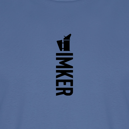 IMKER Smoker Alpha T-Shirt in Steinblau – Druck im Detail
