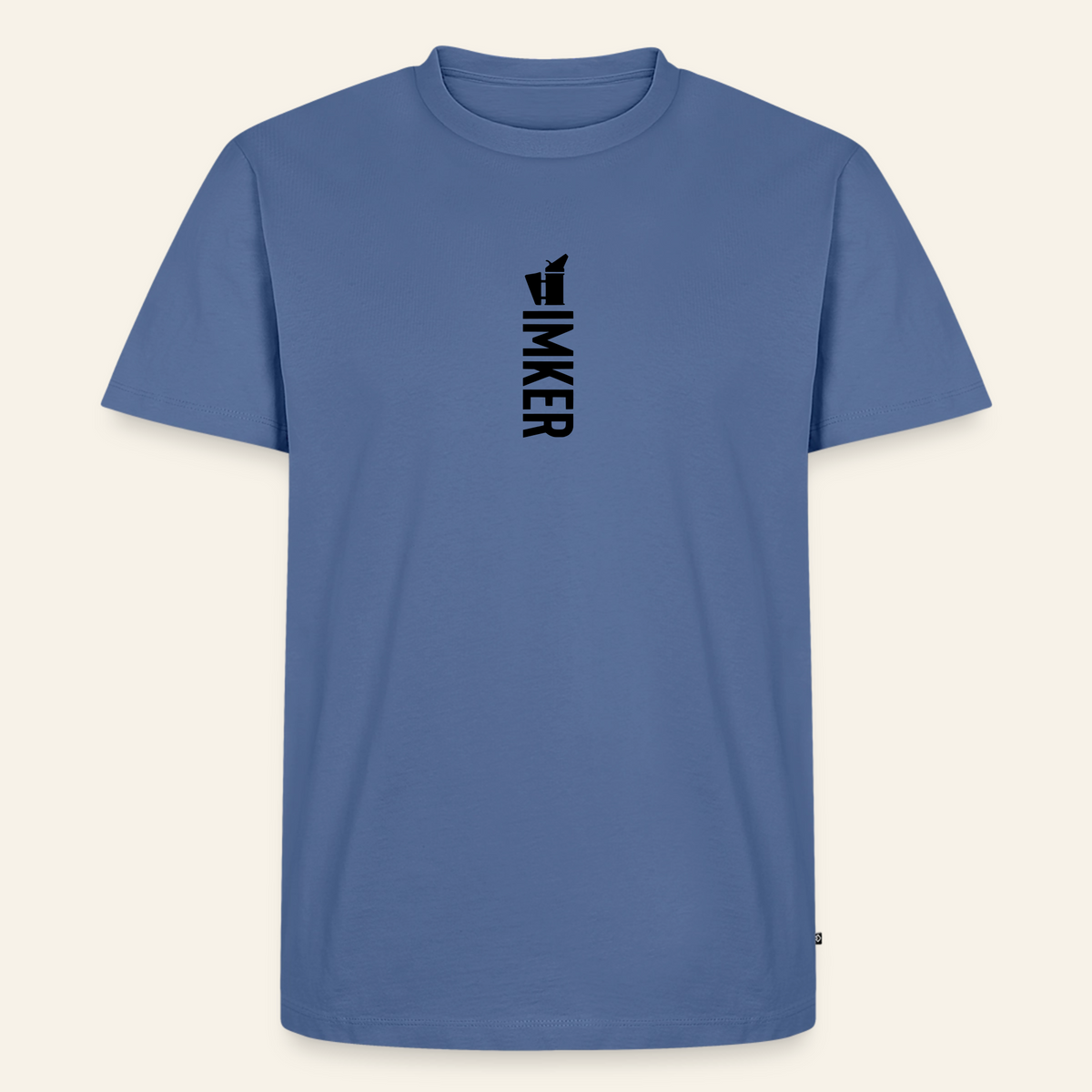 IMKER Smoker Alpha T-Shirt in Steinblau – Vorderseite