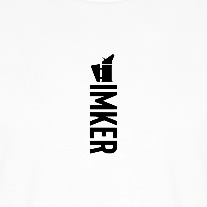 IMKER Smoker Alpha T-Shirt in Weiß – Druck im Detail