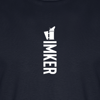 IMKER Smoker Alpha T-Shirt in Dunkelblau – Druck im Detail