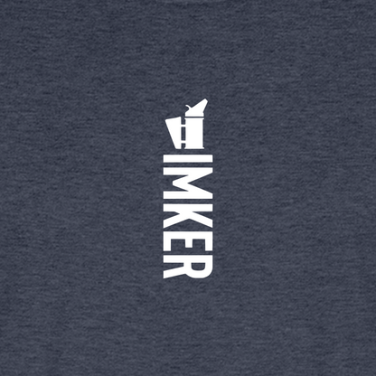 IMKER Smoker Alpha T-Shirt in Jeansblau – Druck im Detail