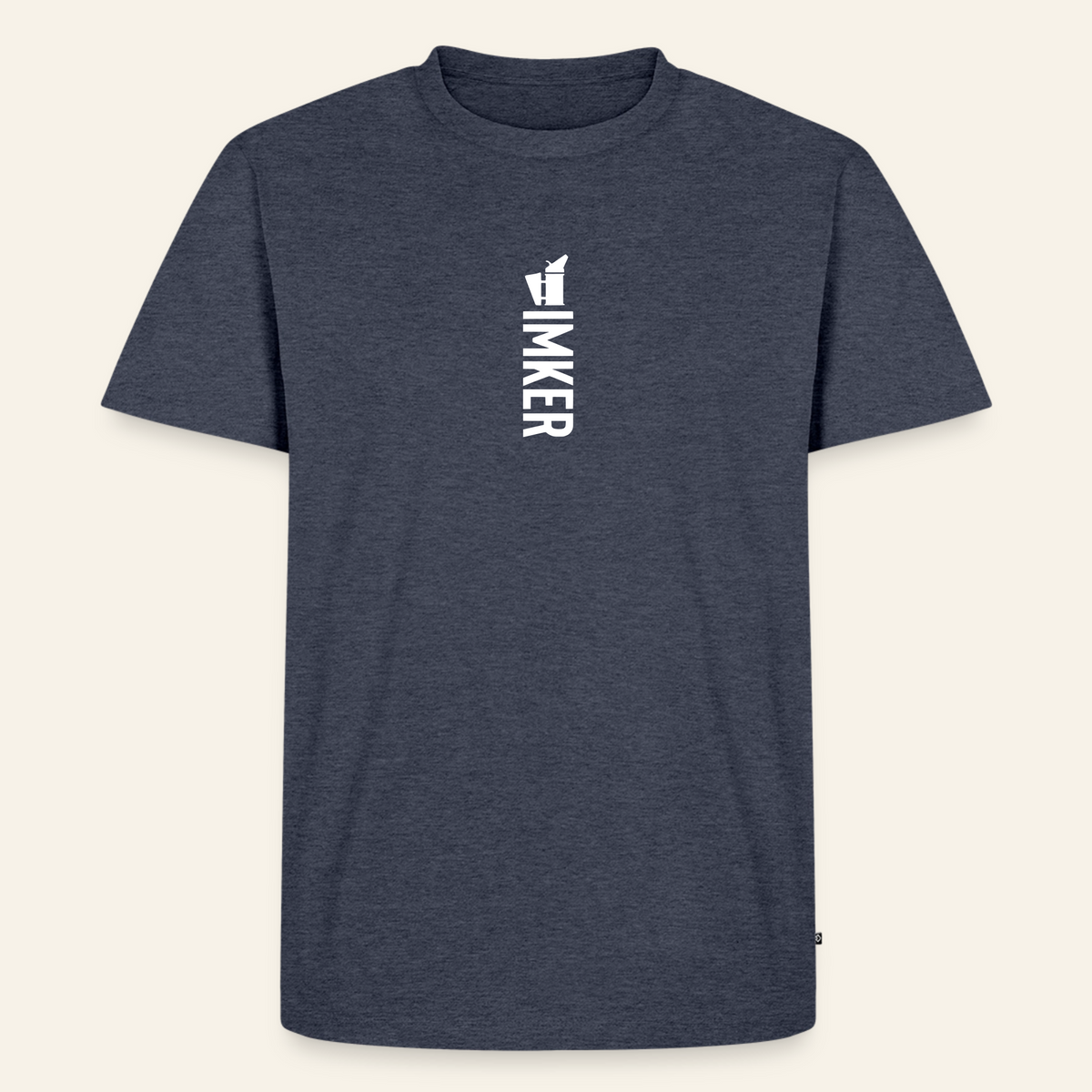 IMKER Smoker Alpha T-Shirt in Jeansblau – Vorderseite