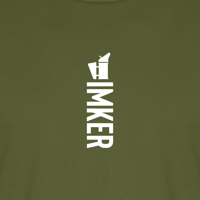 IMKER Smoker Alpha T-Shirt in Khaki – Druck im Detail