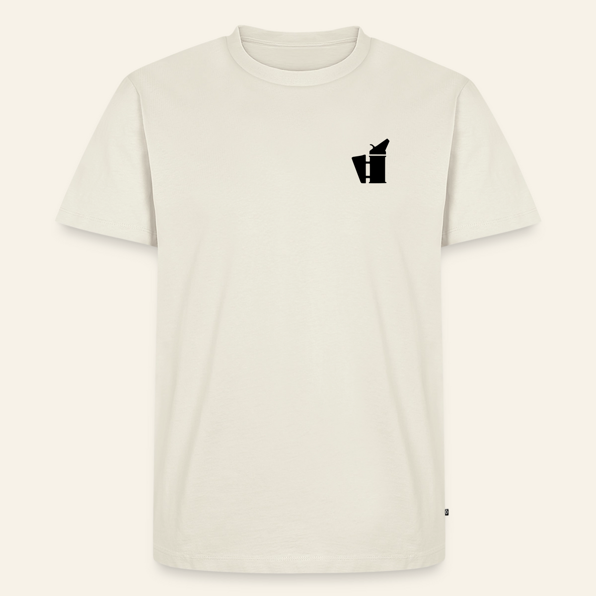 IMKER Smoker Bravo T-Shirt in Naturweiß – Vorderseite