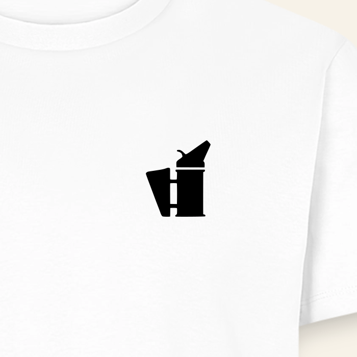 IMKER Smoker Bravo T-Shirt in Weiß – Druck im Detail