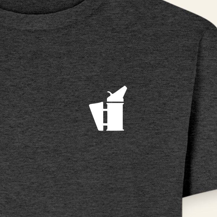 IMKER Smoker Bravo T-Shirt in Anthrazit – Druck im Detail