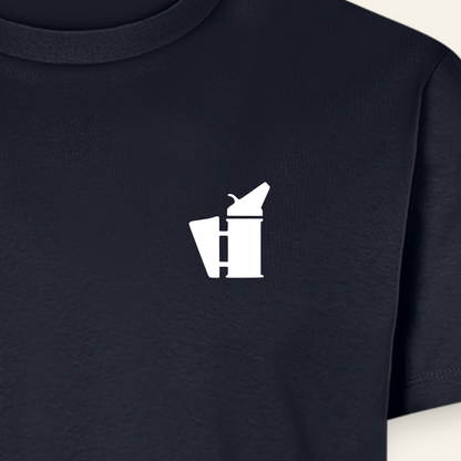 IMKER Smoker Bravo T-Shirt in Dunkelblau – Druck im Detail