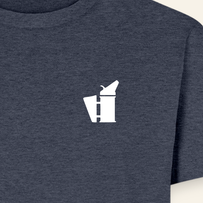 IMKER Smoker Bravo T-Shirt in Jeansblau – Druck im Detail