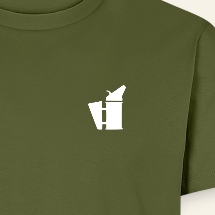 IMKER Smoker Bravo T-Shirt in Khaki – Druck im Detail