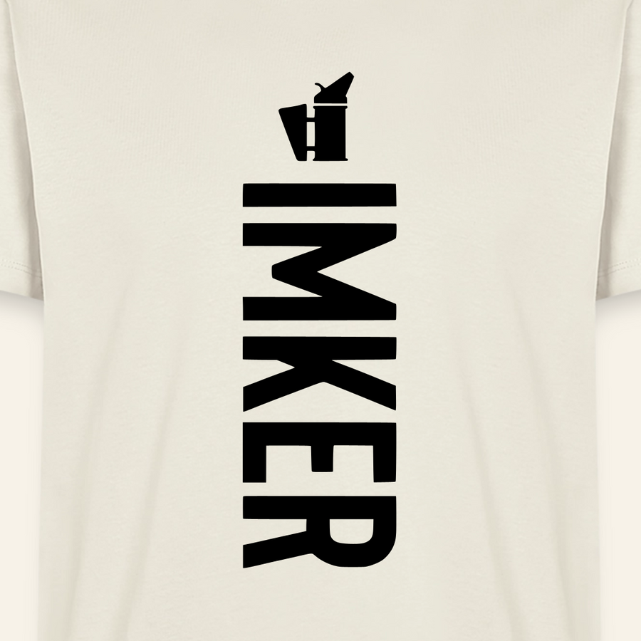 IMKER Smoker Charlie T-Shirt in Naturweiß – Druck im Detail