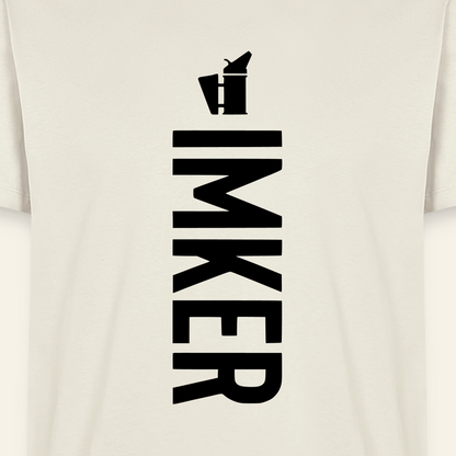 IMKER Smoker Charlie T-Shirt in Naturweiß – Druck im Detail