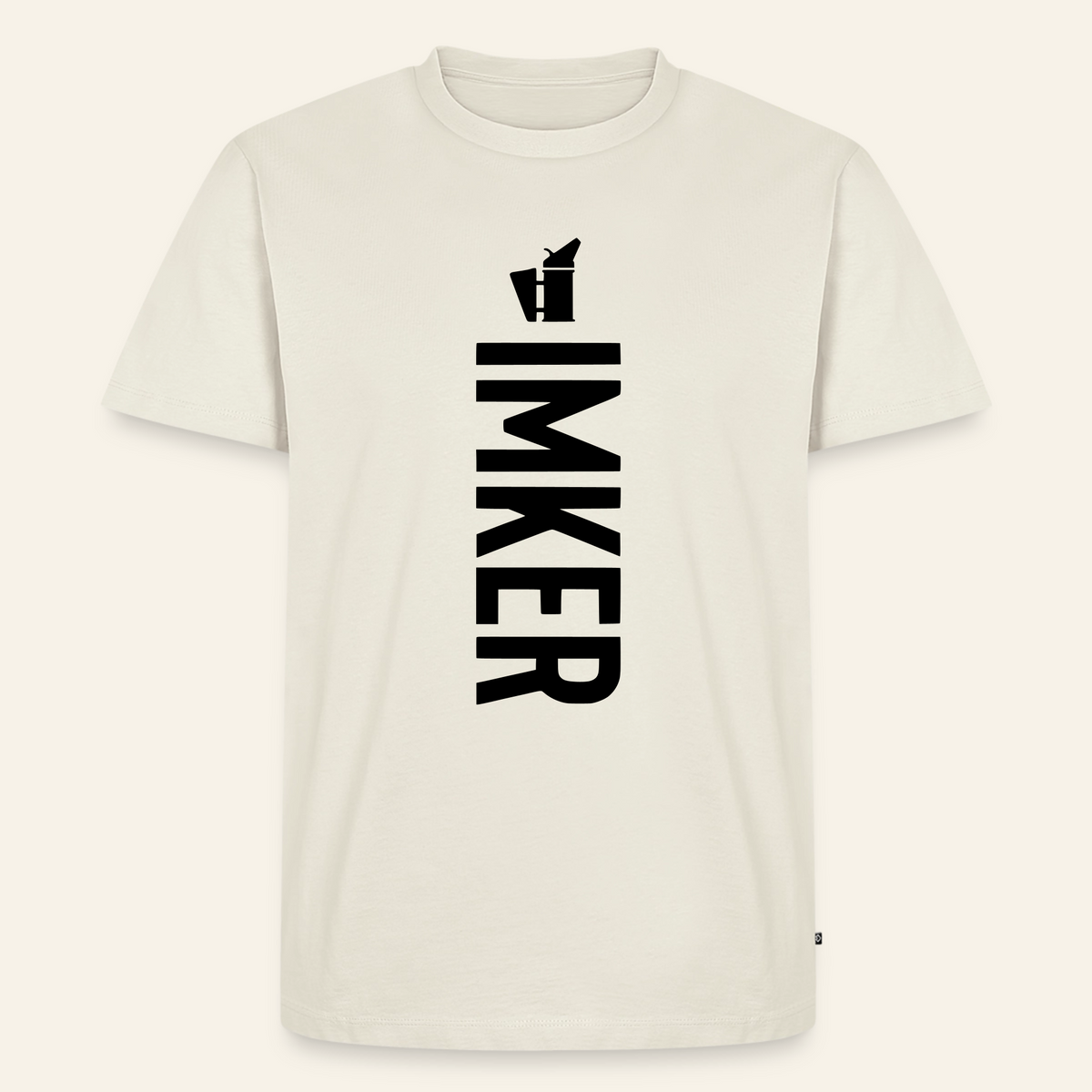 IMKER Smoker Charlie T-Shirt in Naturweiß – Vorderseite