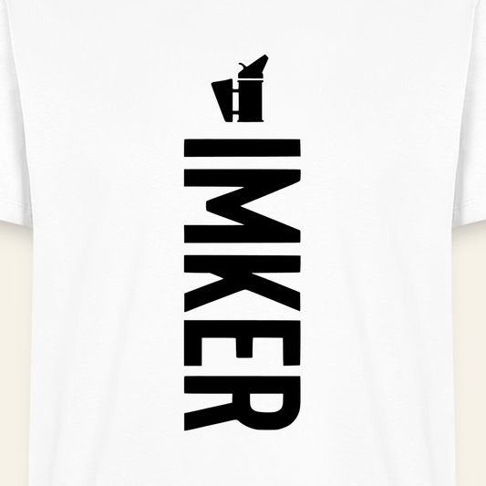 IMKER Smoker Charlie T-Shirt in Weiß – Druck im Detail