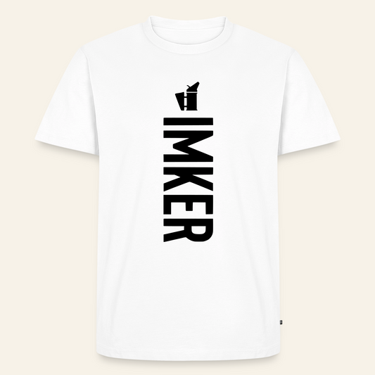 IMKER Smoker Charlie T-Shirt in Weiß – Vorderseite