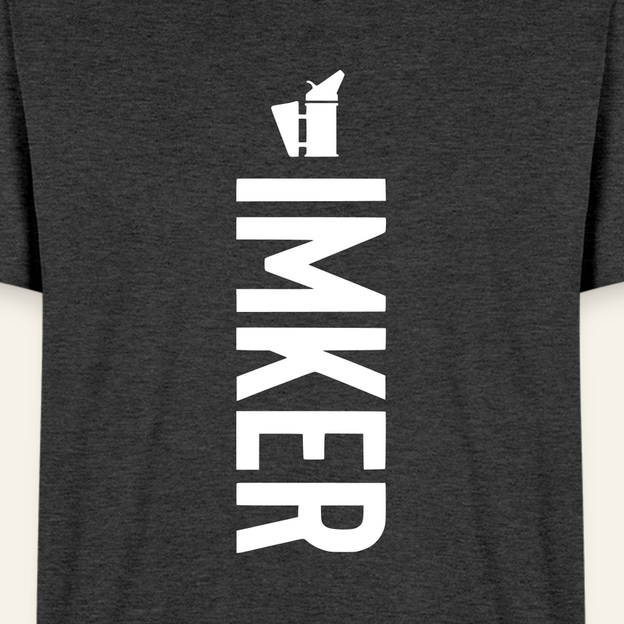 IMKER Smoker Charlie T-Shirt in Anthrazit – Druck im Detail