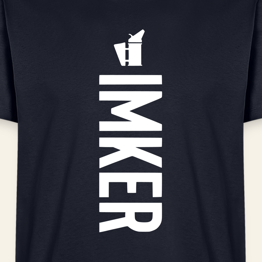 IMKER Smoker Charlie T-Shirt in Dunkelblau – Druck im Detail