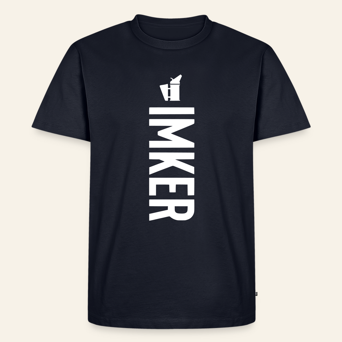 IMKER Smoker Charlie T-Shirt in Dunkelblau – Vorderseite