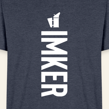 IMKER Smoker Charlie T-Shirt in Jeansblau – Druck im Detail