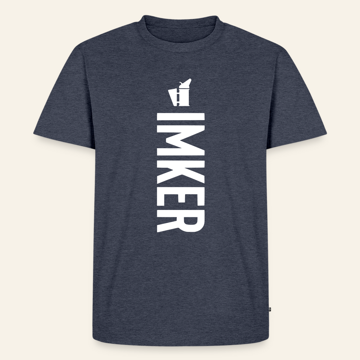 IMKER Smoker Charlie T-Shirt in Jeansblau – Vorderseite