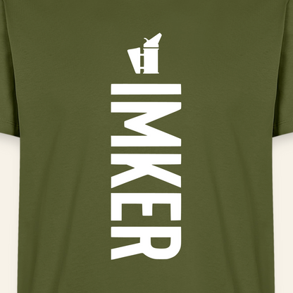 IMKER Smoker Charlie T-Shirt in Khaki – Druck im Detail