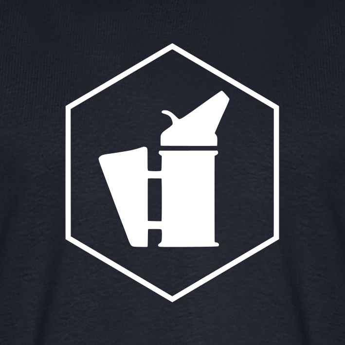 IMKER Smoker Delta Stark T-Shirt in Dunkelblau – Druck im Detail