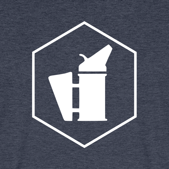 IMKER Smoker Delta Stark T-Shirt in Jeansblau – Druck im Detail