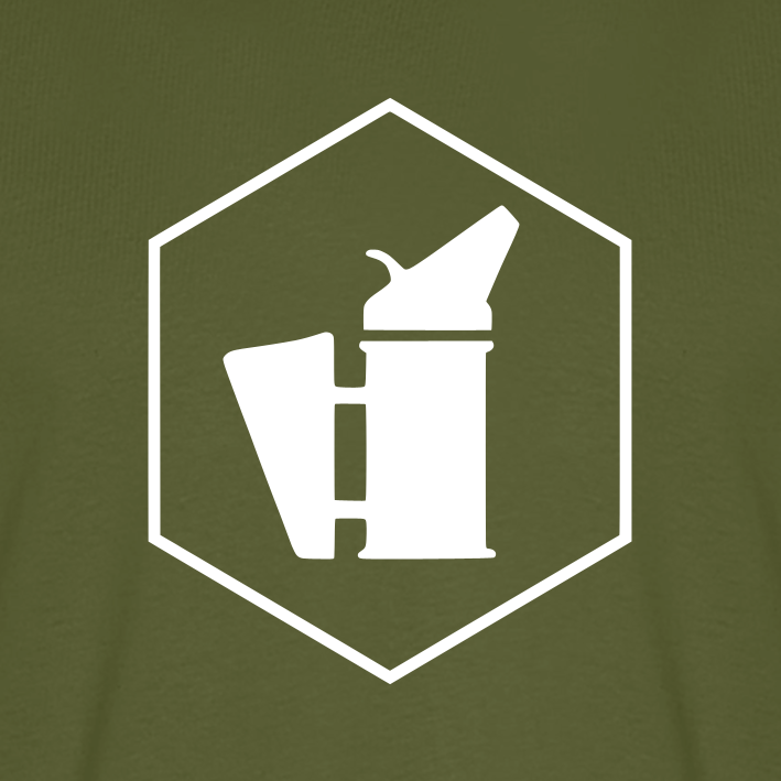 IMKER Smoker Delta Stark T-Shirt in Khaki – Druck im Detail